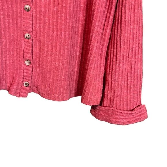 3 for $30! Code x Mode pink ribbed button down shirt. Size small - Picture 4 of 9